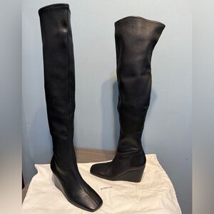 Vince Women's Sleek Black Over-the-Knee Boots